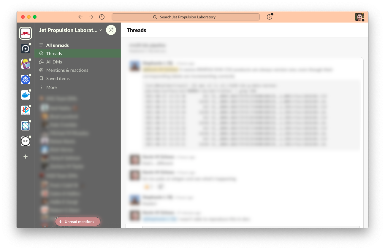 Slack theme blurred (light theme)